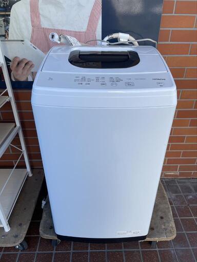 【SJ307】日立　全自動洗濯機　5kg 2023年製 スリム\u0026コンパクト　☆美品☆