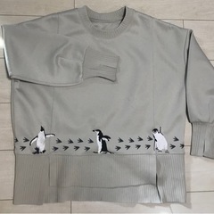 レディース　ペンギンの刺繍チュニック