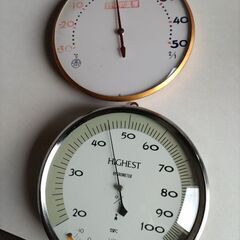 温度計、湿度計(直径15cm)