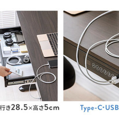 電動昇降デスク スタンディング 引き出し付き 収納付き 自動昇降 メモリー機能 幅120cm 奥行60cm 充電機能付き