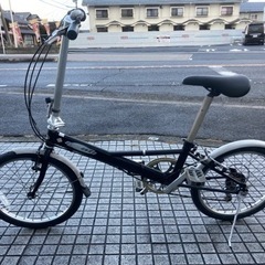 【20インチ折りたたみ】6段変速付　前後タイヤ、サドル、チェーン、ワイヤー新品❗️若林自転車　浜大津店　SALE中❗️