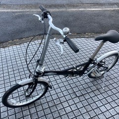 【20インチ折りたたみ】6段変速付　前後タイヤ、サドル、チェーン、ワイヤー新品❗️若林自転車　浜大津店　SALE中❗️