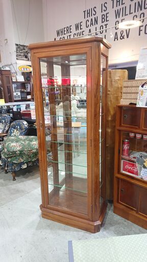 唐木家具｜花梨｜ダウンライト付｜キュリオケース