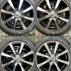 商談中」⑬155.65.14 新品ダンロップタイヤ4本と中古ホイールとナット付き
