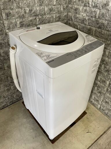 大阪送料無料★3か月保証★洗濯機★東芝★2018年★5㎏★AW-5G6★S-383