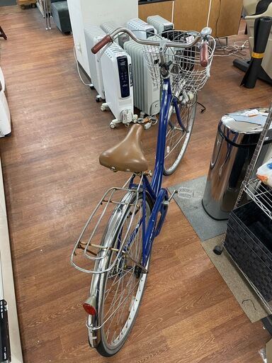 自転車 No.1014 ブルー 27インチ シティサイクル ママチャリ