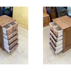 a65　展示品 楢材/ナラ材 スリム収納/5段チェスト