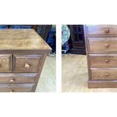 a65　展示品 楢材/ナラ材 スリム収納/5段チェスト