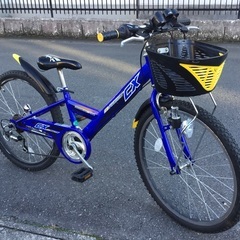 整備済・美品車＞ブリヂストン・ジュニア24インチ自転車・ブルー LED 