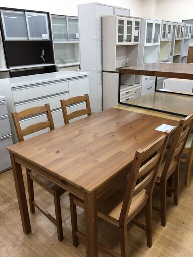 ★ジモティ割あり★ IKEA　イケア ４人掛けダイニングセット  W118×D74×H74 クリーニング済み SJ4875