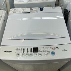 🩳Hisense/ハイセンス/4.5㎏洗濯機/2021年式/HW-T45D🩳🩳1324🩳