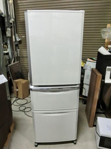 MITSUBISHI 3ドア冷蔵庫 三菱 大型冷蔵庫 335L 自動製氷 MR-C34E 2019年製