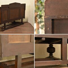 【店使用】≪yt1087ジ≫ 英国アンティーク調 サイドボード バルボスレッグ 幅170cm 大型 イギリス/ヴィンテージ/キャビネット 60106-06