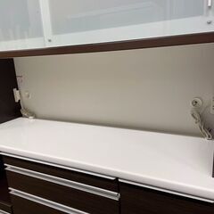 レンジボード　食器棚　松田家具　木製　ソフトクローズ　スライド扉　貝塚　二色浜　クリーニング済み