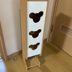 トイレットペーパーホルダー　収納　木製　トイレットペーパー棚