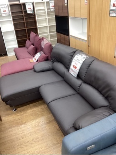 KA-79【新入荷　リサイクル品】松田家具　SWEET カウチソファ2点セット　ブラウン