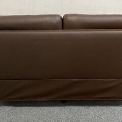 ニトリ/NITORI 3人用本革ソファ NポケットA16 ダークブラウン ポケットコイル 分解可能 中古家具 店頭引取歓迎 R7878