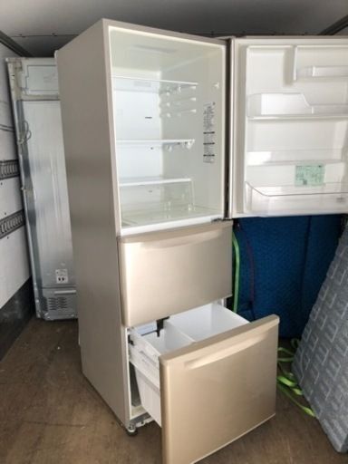 福岡市内配送設置無料　2019年式　パナソニック Panasonic NR-C340C-N [冷蔵庫 (335L・右開き) 3ドア シルキーゴールド] 福岡市内配送設置無料 2019年式 パナソニック Panasonic NR-C340C-N