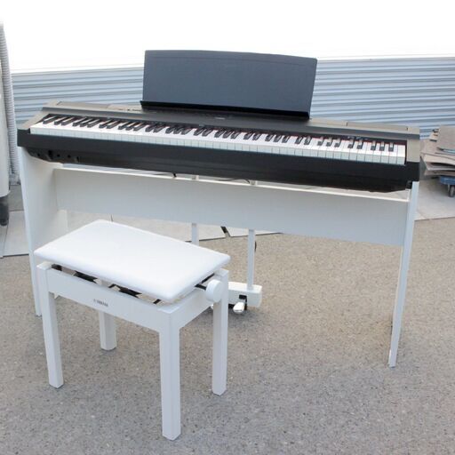 T736)【東京・神奈川限定配送】YAMAHA 電子ピアノ 2020年製 P-125B 88鍵 音色数24 チェア/カバー付き 簡易録音○ ヤマハ 直取歓迎