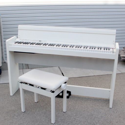 T737)【東京・神奈川限定配送】KORG 電子ピアノ 2015年製 LP-380 ホワイト 88鍵 音色数30 RH3鍵盤 エフェクト3つ 椅子付き 楽器 コルグ