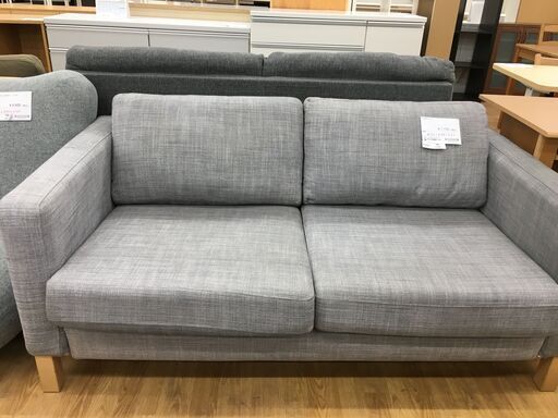 ★ジモティ割あり★  2人掛けソファー グレー W165×D88×H62 クリーニング済み SJ4887