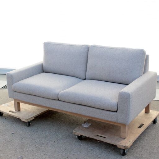 T742) ☆展示品☆ シギヤマ家具 OTTI-102/150 SOFA 2人掛け オッティ ラブソファ モダン シンプル 幅151cm ファブリック 布 北欧 2Pソファ