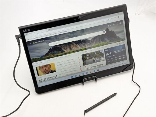送料無料 中古美品 新品マウス付き 高速SSD 13.3型 タブレット 富士通 Q737/R 第7世代i7 メモリ8GB 無線 カメラ Windows11 Office 保証付