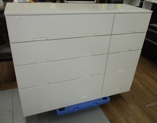 R488 マルミツ4段 シロチェスト、整理タンス、幅120cm Used・美品