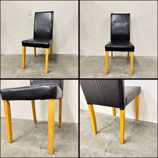 15843 ダイニングチェアセット 3脚 レザー調 ◇大阪市内・東大阪市他  