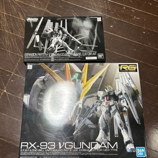 RG νガンダム+rgνガンダムダブルフィンファンネルセット　ガンプラ