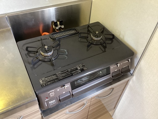 ガスコンロ プロパン用二口 パロマ 1ヶ月使用グリル未使用 引取り希望 