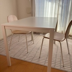 IKEA テーブル+椅子2個セット