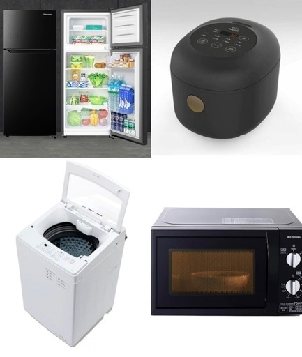 家電4点セット(新品購入1年未満)