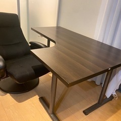 L字テーブル　椅子付　パソコンデスク　チェア　学習　机