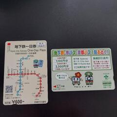 京都地下鉄🚇市バスカード 切符
