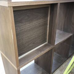 ☆ジモティ割あり☆ 無印良品 シェルフ ブラウン H121×W121×D29 