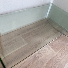 【現地受取】Francfrancローテーブル(ガラス/120cm)