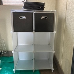 収納棚キューブボックス組立自由　ホワイト