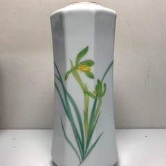 K2401-748 香蘭社 花瓶 花器 八角形 水仙 汚れあり 中古