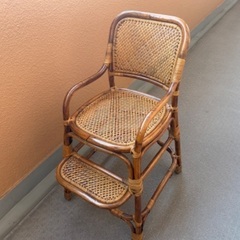 籐椅子　子供用　未使用品　年代物