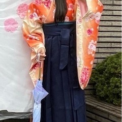 袴、着物、帯、襦袢、髪飾りの卒業式5点セット