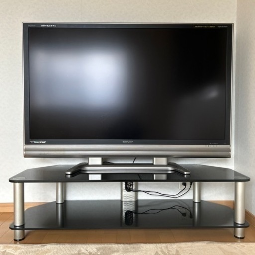【引き取り決まりました】シャープAQUOS52型液晶テレビフルスペックハイビジョン・テレビ台セット