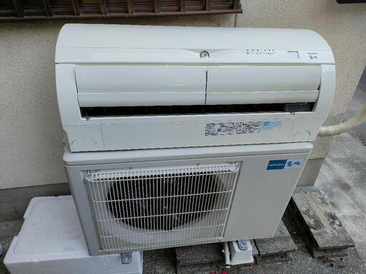 三菱　エアコン　4.0kw　14年製　室内外機　中区正木引取　リモコン付き