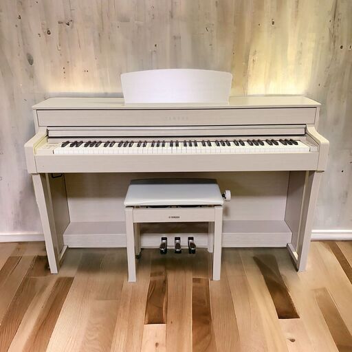 24C049_ジ 【美品】YAMAHA ヤマハ Clavinova クラビノーバ CLP-635WA 88鍵盤 ホワイトアッシュ調 イス付き 電子ピアノ 2019年製 中古 【店頭引取・ご来店お渡しのみ】