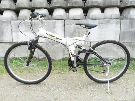 絶好調】PHAMTOM KENLIGHT マウンテンバイク 18段変速 タイヤ新品 折り畳み