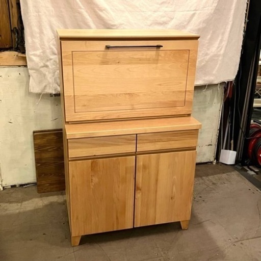 《売約済》今村家具工芸　今村家具　ライティングビューロ　ナチュラル　カントリー　アルダー材　日本　日本製　メイドインジャパン　デスク　勉強机　作業台　テーブル　運搬無料エリア有 / 品川区リサイクルショップ　Lumberroom (ランバールーム) / 武蔵小山パルム 戸越銀座 隣接