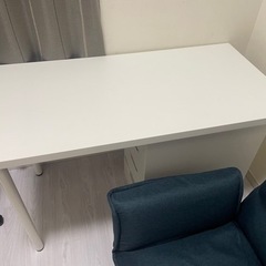 IKEA テーブル 白 120cm×60cm リンモン オディリス×2