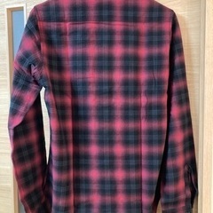 SAINT LAURENT PARIS タータンチェック長袖シャツ レッド