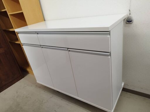 ニトリ NITORI バーカウンター マルチ2 キッチンカウンター カウンターテーブル 作業台 テーブル レンジ台 キッチンボード 幅120cm おしゃれ ホワイト 白 クリーニング済 堺市 石津【ジャングルジャングルサカイ石津店】