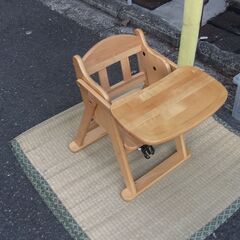 折り畳みベビーハイチェア テーブル付 子供用椅子 木製